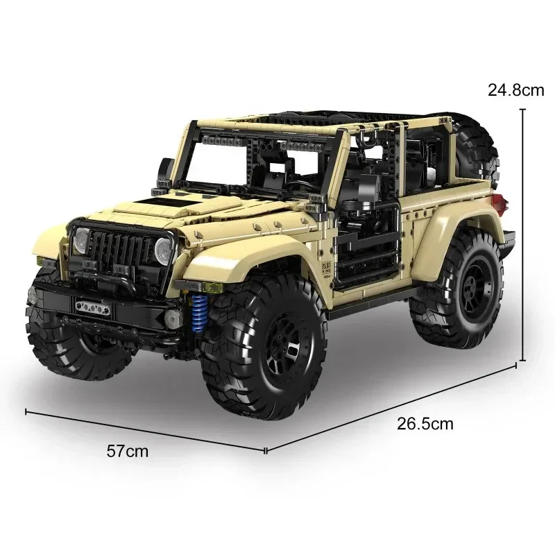 3621PCS MOC Wrangler SUV Car All Terrain Cross Country Vehicle Model Building Blocks Brick Toys for Kids Children Gift