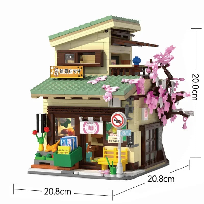 City Street Expert MOC Grocery Store Modular Buildings Model 921Pcs Building Blocks Brick Toys Children for Gift Set