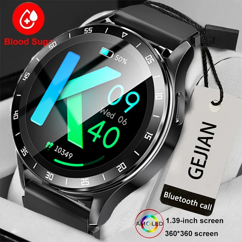 2024 Gejian Watch AMOLED Smart Watch Men's Heart Rate Bluetooth Call NFC Sports Tracker Waterproof Smart Watch Women's