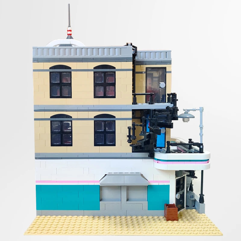 Creative Expert Modular Buildings MOC LEPIN 15037 Downtown Diner Model 2480PCS Building Blocks Brick Puzzle Toys for Gift 10260