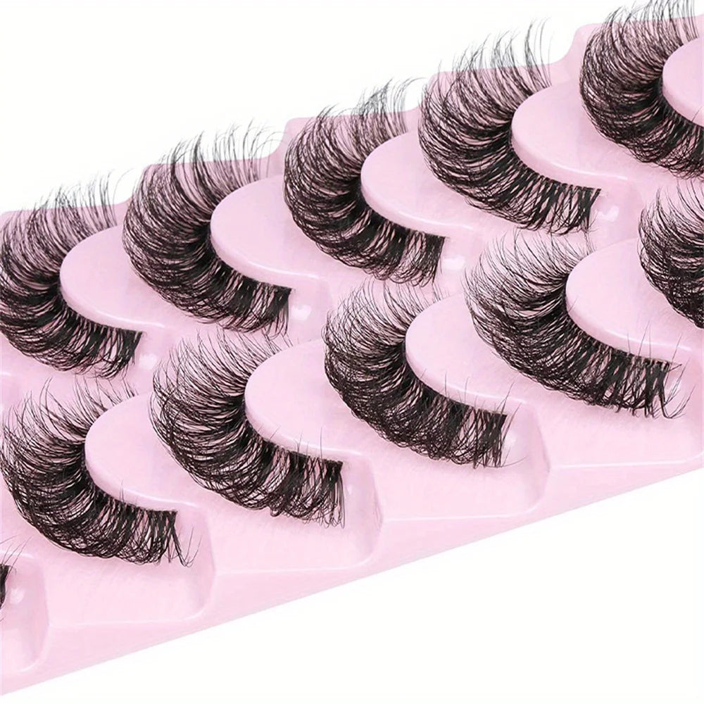 3Boxes(30Pairs) False Eyelashes 6D Super Fluffy Wispy Fake Eyelashes Cat Eye Effect Dramatic Lashes Eyelash Extension Makeup