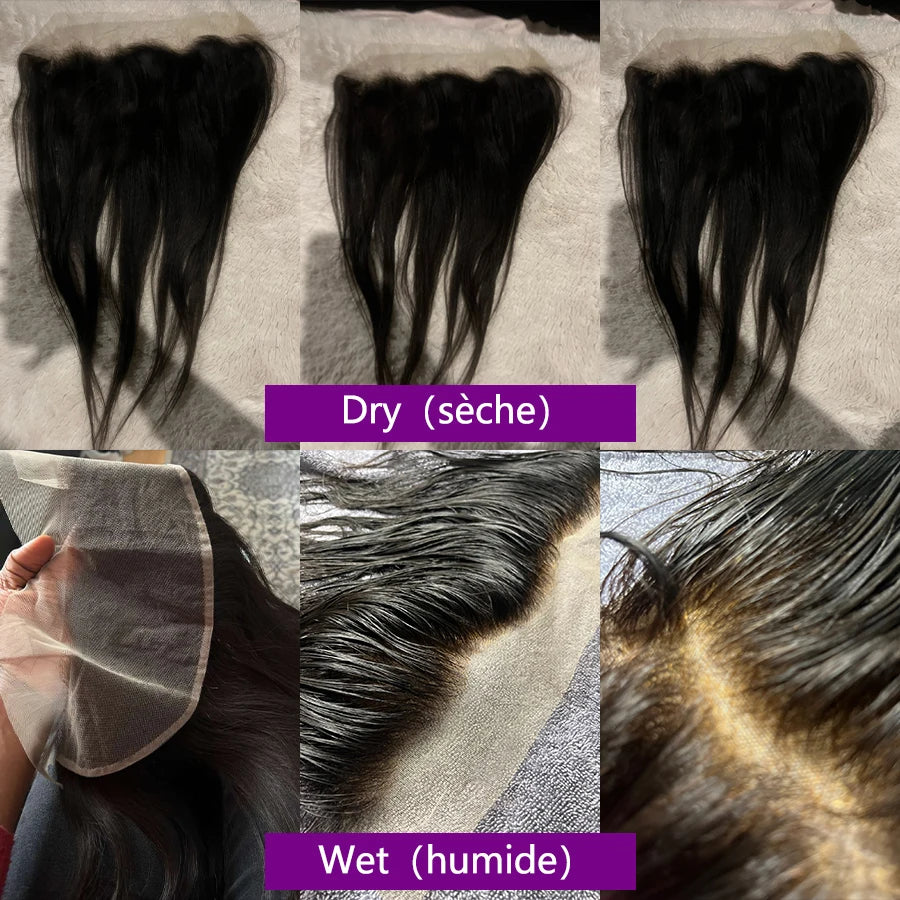 13x4 Lace Frontal Closure 4x4/5x5/6x6 Straight Lace Closure Human Hair Transparent Ear to Ear Frontal Extensions for Women