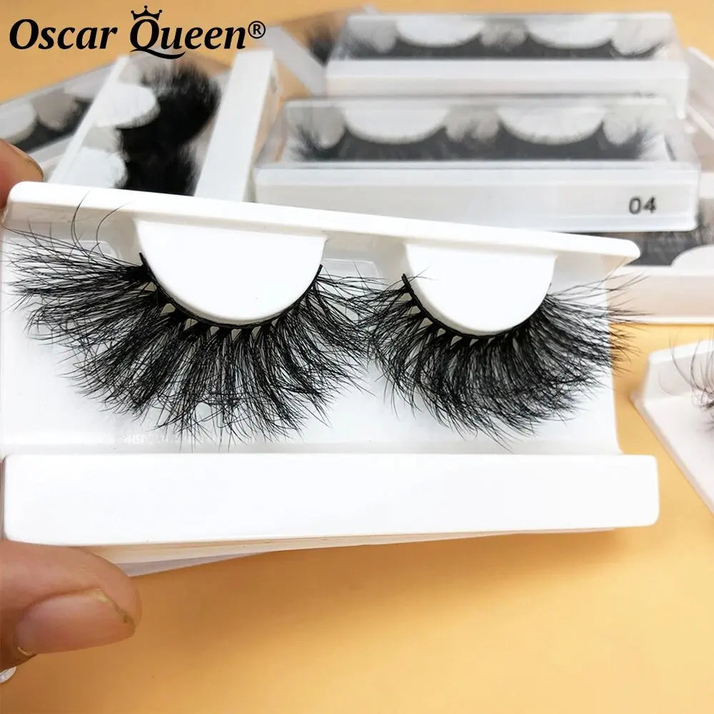 E04 E05 E10 E13 E14 Total 5 Pairs Wholesale Fake Eyelashes Messy Fluffy Mink Lashes Natural 22-25MM Magnetic Eyelashes Makeup