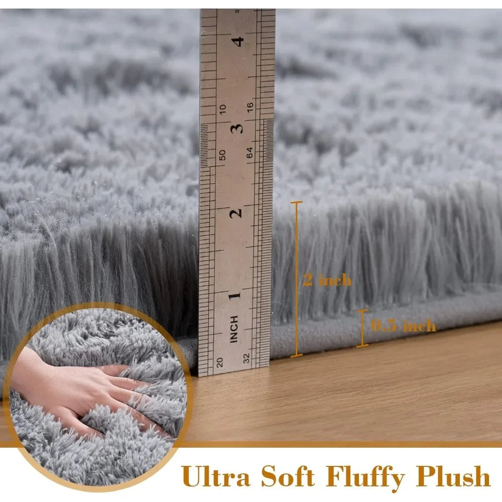 Rugs for Bedroom Long Plush 4x6 Feet Area Rug for Living Room Ultra Soft Shaggy Carpet for Home Decor Fluffy Mat Faux Fur Rug