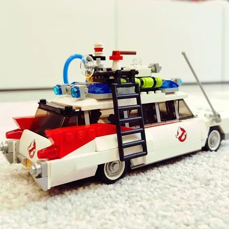 MOC Compatible 21108 Ghost Busters Ecto-1 Movie Car Building Blocks DIY Toys Assembly Model For Kids Boys Girls Gifts