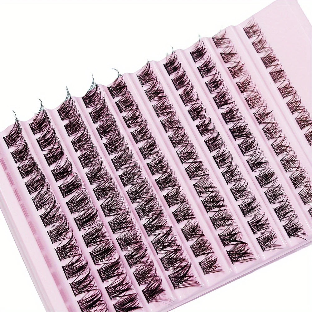 3Boxes(360pcs) Lash Clusters 8-16mm Wispy Individual Lashes Extensions Natural Look Lashes D Curl Fluffy  Lashes DIY Eyelash