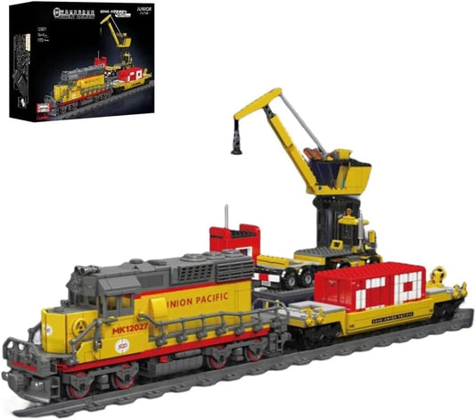 Rail Trains MOC EMD SD40-2 Diesel Locomotive Remote Control Train Railway Model 12027PCS Building Blocks Brick Puzzle Toys Gift