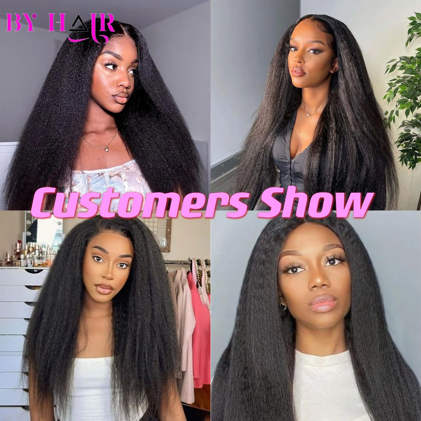 Brazilian Hair Kinky Straight Bundles Human Hair For Women 100% Remy Human Hair Extensions Natural Color Yaki Straight  bundles