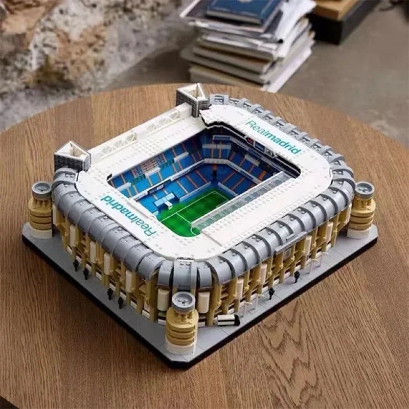 Creative Expert Modular Buildings MOC Santiago Bernabeu Stadium Soccer Field Model 5876PCS Building Blocks Brick Puzzle Toys