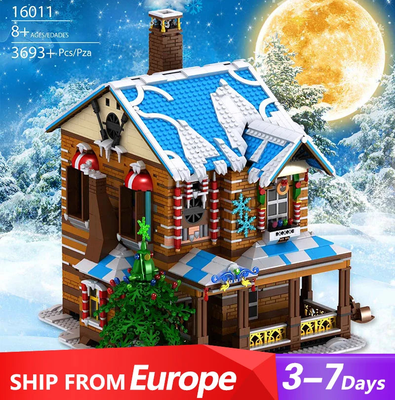 Creative Expert Modular Buildings MOC Christmas House Model 3693PCS Building Blocks Brick Toys for Christmas Day Children Gift