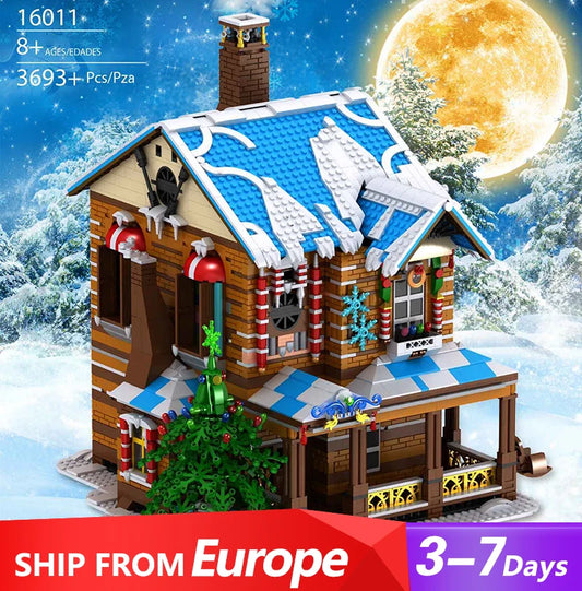 Creative Expert Modular Buildings MOC Christmas House Model 3693PCS Building Blocks Brick Toys for Christmas Day Children Gift