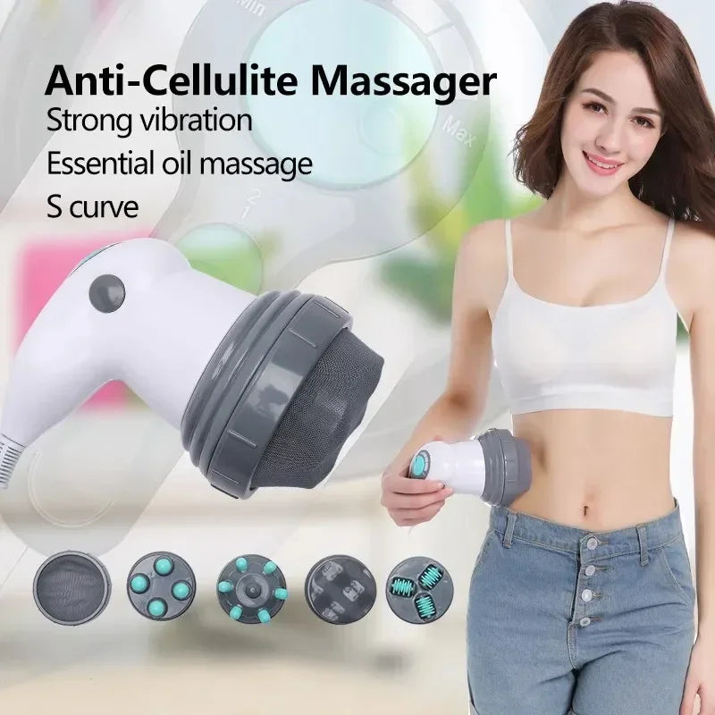 Electric Body Massager Noiseless Vibration Full Slimming Kneading Waist Massage Instrument Roller For Waist Losing Weight