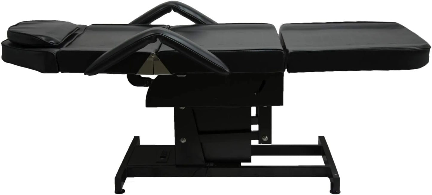 Fully Electric Adjustable Facial Bed/Massage Table (Black) Arms Can Be Quickly and Easily Removed (no Tools Required)