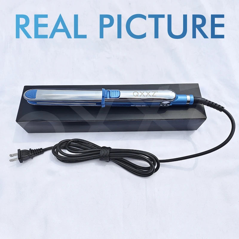 QXXZ Flat Iron Hair Straightener Electric 5-speed Wet and Dry Dual Use Curler  470°F Professional Household Styling Tool