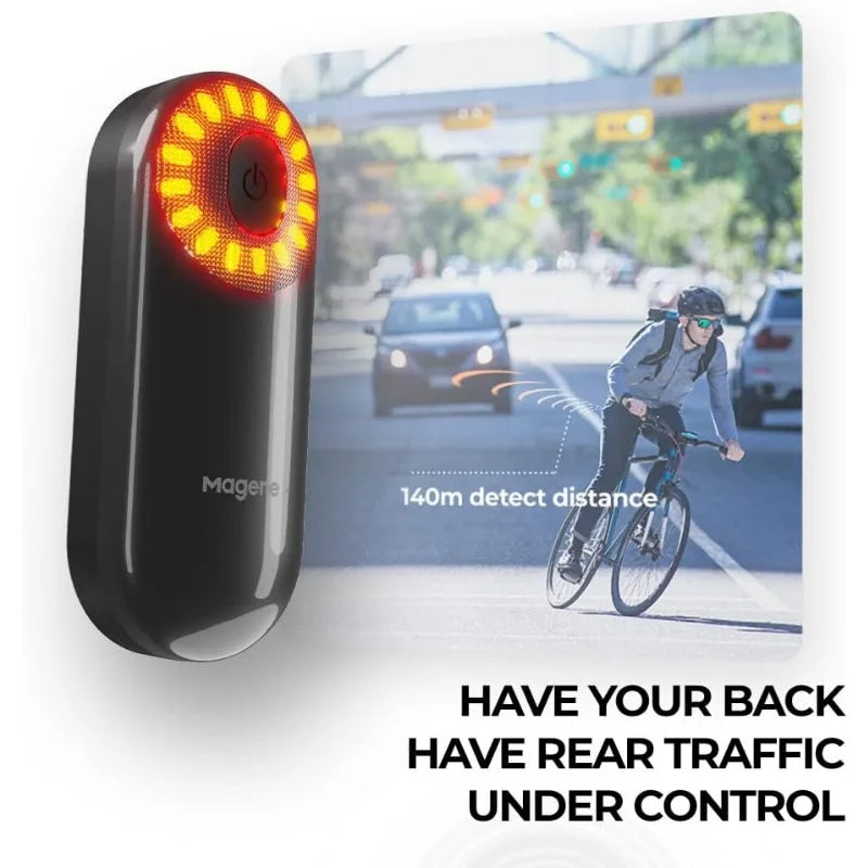 Magene L508 Bike Radar Tail Light, Smart Rear View Radar Taillight Compatible with Some Bike Computers and Watches, Support