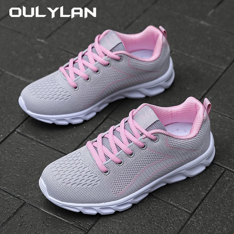 Spring and Autumn Sneakers Women New Lightweight Soft Sole Outdoor Sports Casual Shoes Women's Mesh Comfort Running Shoes