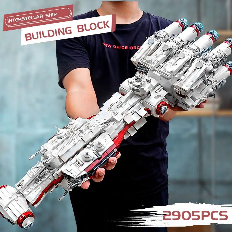 Mould King Building Blocks Star plan MOC Eclipse-Class Dreadnought Set UCS Fighters Assemble Bricks Kids DIY Toys Birthday Gifts