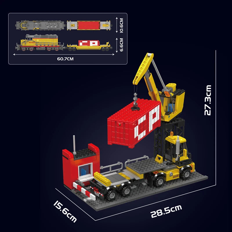 Mould King 12027 High-Tech Building Block Remote Control EMD SD40-2 Diesel Locomotive Model RC Train Toys Kids Christmas Gifts