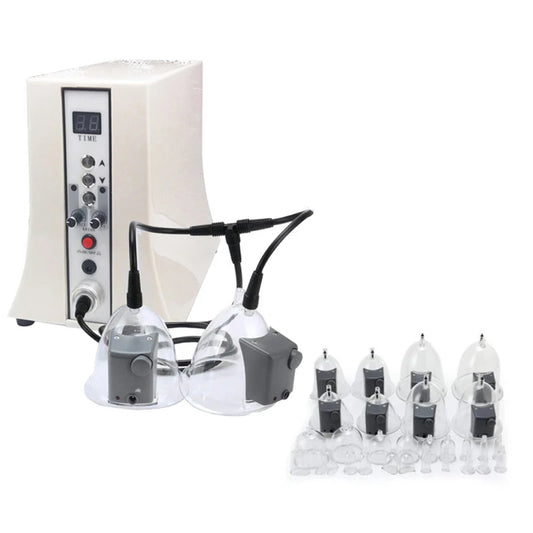 Vacuum Therapy Machine For Buttocks With Vibration Cups Liftup Breast Pump Massager Facial Body Lymphatic Drainage