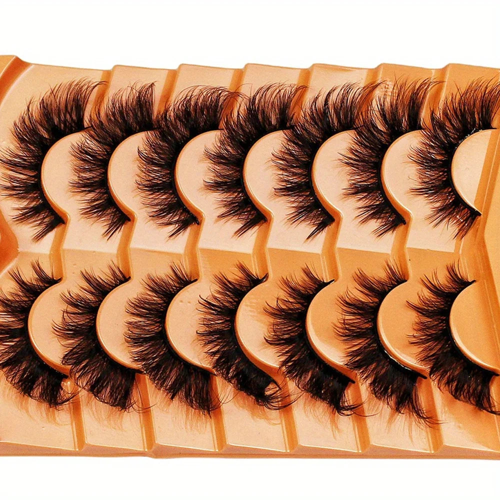 3Boxes(21Pairs) Cat Eye Lashes, Eye End Lengthening, Slender Curling Fluffy False Eyelashes