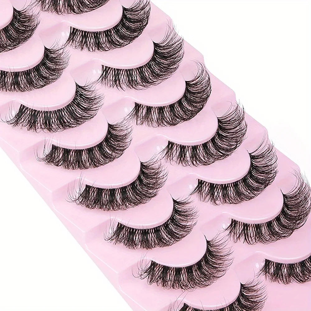 3Boxes(30Pairs) False Eyelashes 6D Super Fluffy Wispy Fake Eyelashes Cat Eye Effect Dramatic Lashes Eyelash Extension Makeup