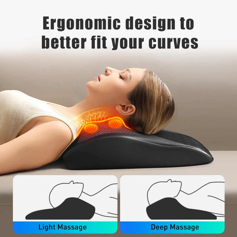 Back Massager Neck Massager with Heat 3D Kneading Massage Pillow for Relax Neck Back Shoulder Legs Gifts for Men Women Mom Dad