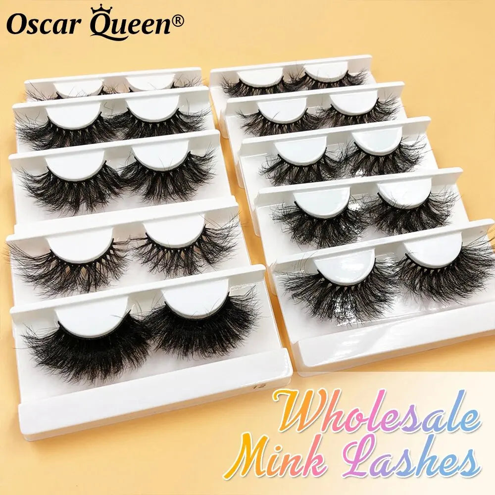 E04 E05 E10 E13 E14 Total 5 Pairs Wholesale Fake Eyelashes Messy Fluffy Mink Lashes Natural 22-25MM Magnetic Eyelashes Makeup