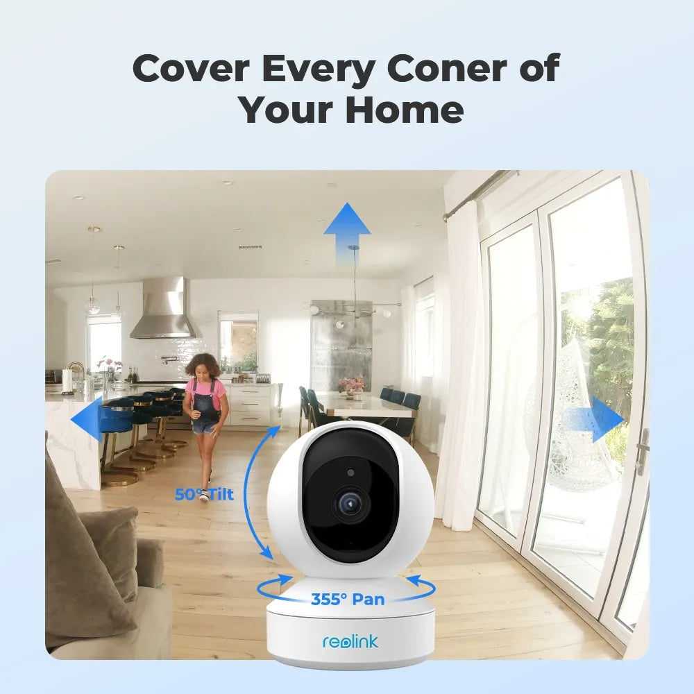 Reolink E1 Series 2K 4MP WiFi Camera Pan&Tilt 2-Way Audio Baby Monitor Indoor Cam AI Detection Home Video Surveillance Cameras