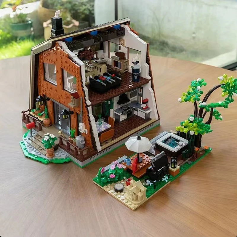 Creative Expert Modular Buildings MOC 85003 Forest Cabin House Model 2000PCS Building Blocks Brick Puzzle Toys Adult Kids Gift