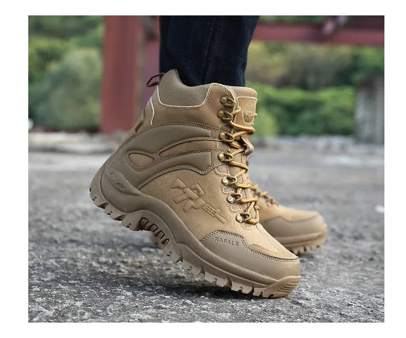 Military Tactical Waterproof  Boots Mens Army Climbing Hiking Desert Boots Work Safety Shoes Male Outdoor Camping Combat Boots