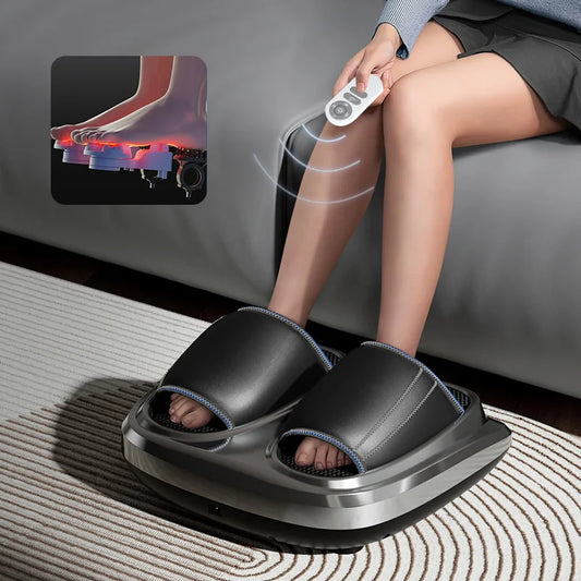 Smart Foot Massager Machine with Heat Shiatsu Deep Kneading Rolling Airbags Squeezing Massage for Circulation Gift for Men Women