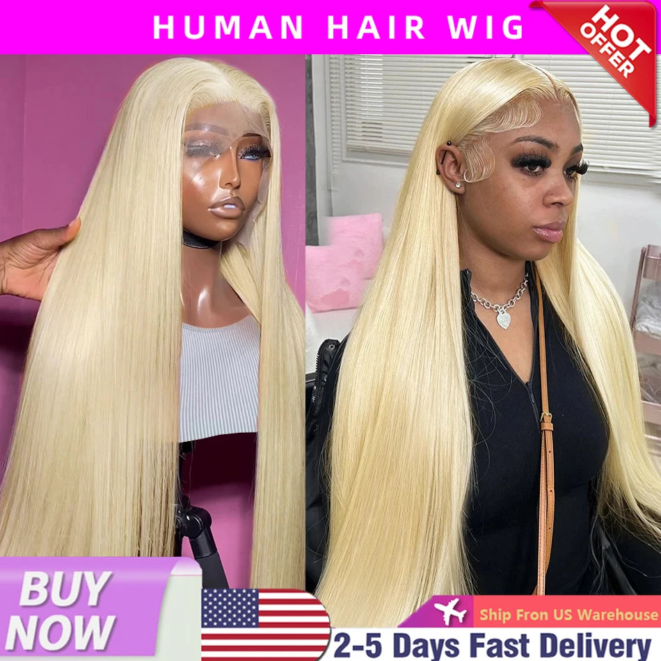 13x6 Pre Plucked  Transparent 613 Straight  Lace Frontal Human Hair Wig 30 Inch Lace Brazilian Wig 200 Density Lace Front Wigs