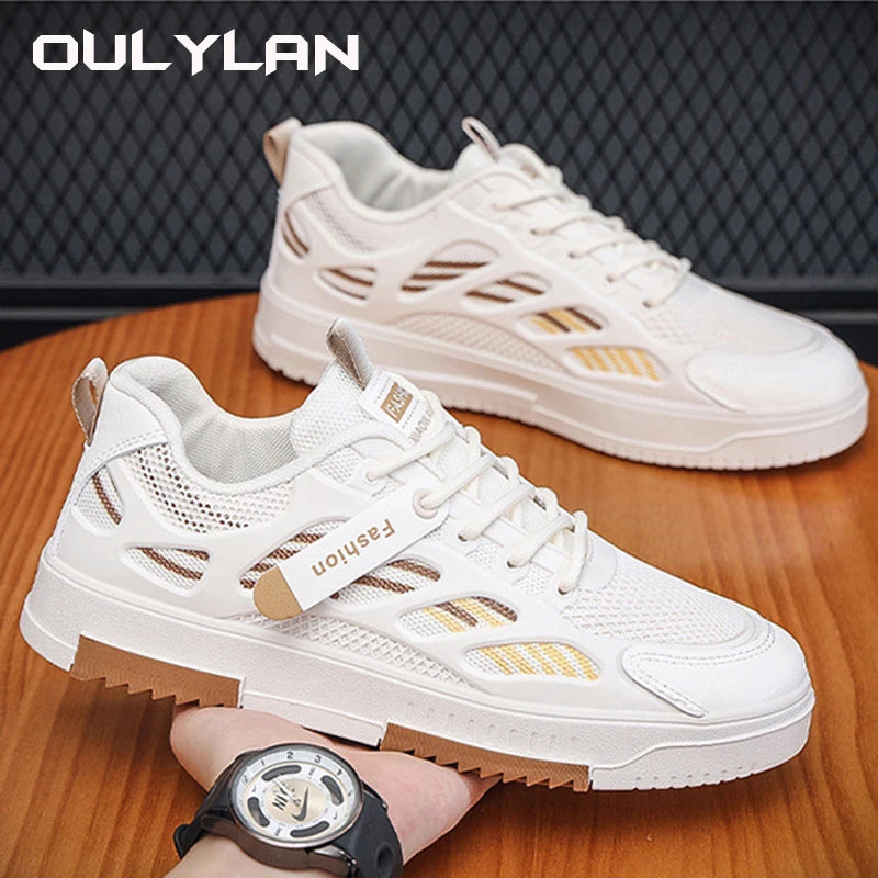 Fashion Leather Men Non-slip Wear-resistant Sneakers 2024 Casual Shoes Women Comfortable Flat Slip-on Spring Autumn Couple Shoes