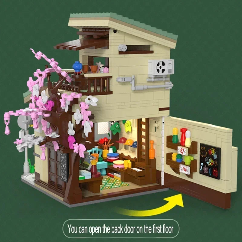 City Street Expert MOC Grocery Store Modular Buildings Model 921Pcs Building Blocks Brick Toys Children for Gift Set