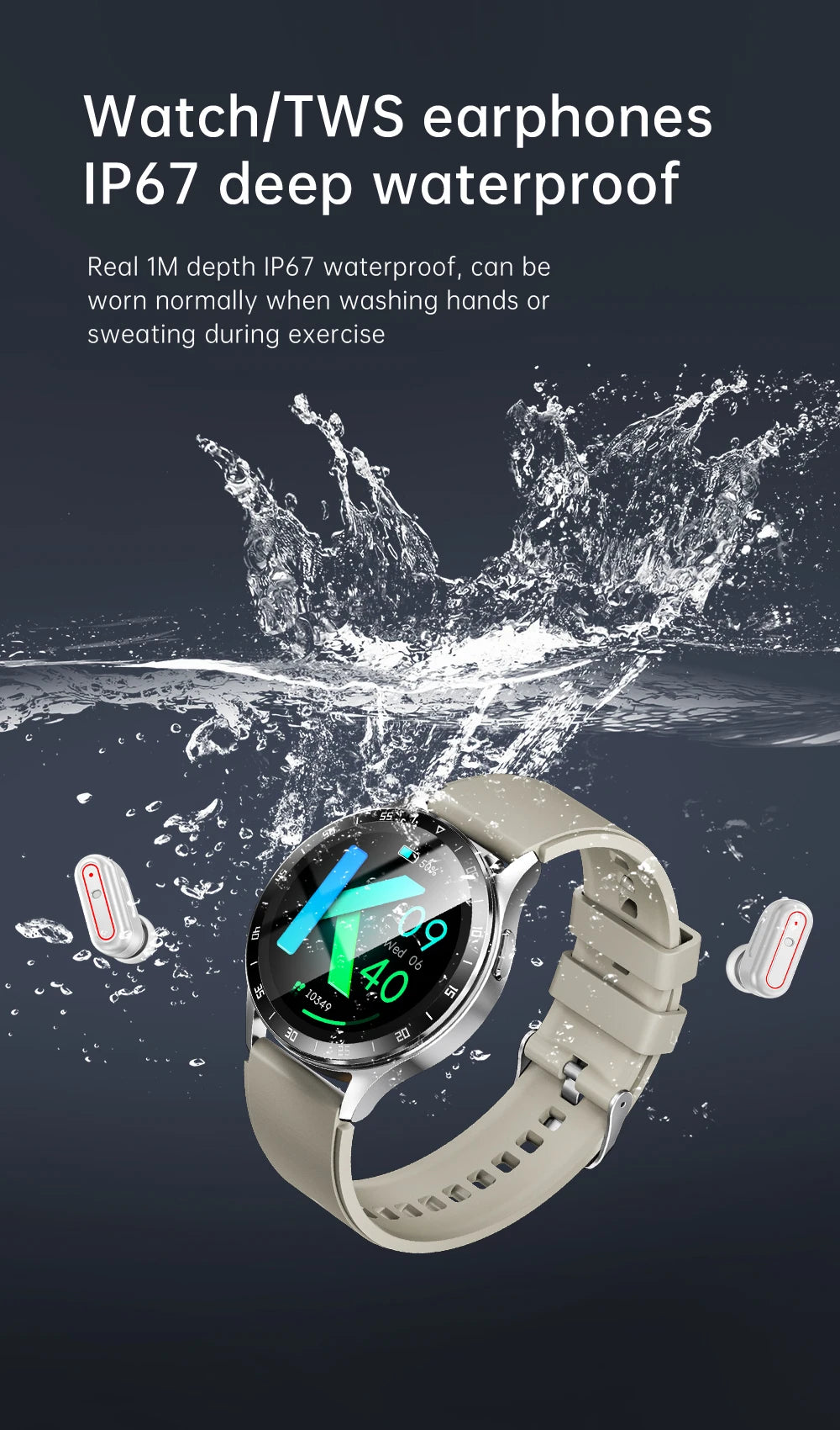 2024 Gejian Watch AMOLED Smart Watch Men's Heart Rate Bluetooth Call NFC Sports Tracker Waterproof Smart Watch Women's