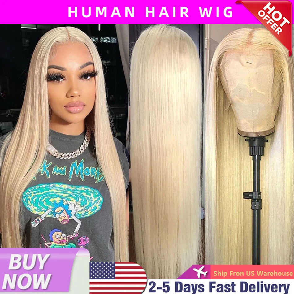 13x6 Pre Plucked  Transparent 613 Straight  Lace Frontal Human Hair Wig 30 Inch Lace Brazilian Wig 200 Density Lace Front Wigs