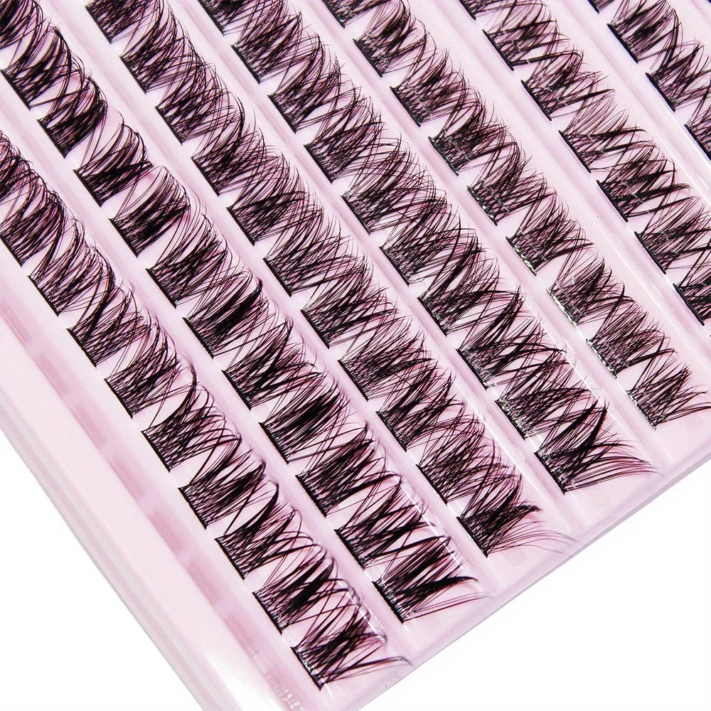 3Boxes(360pcs) Lash Clusters 8-16mm Wispy Individual Lashes Extensions Natural Look Lashes D Curl Fluffy  Lashes DIY Eyelash