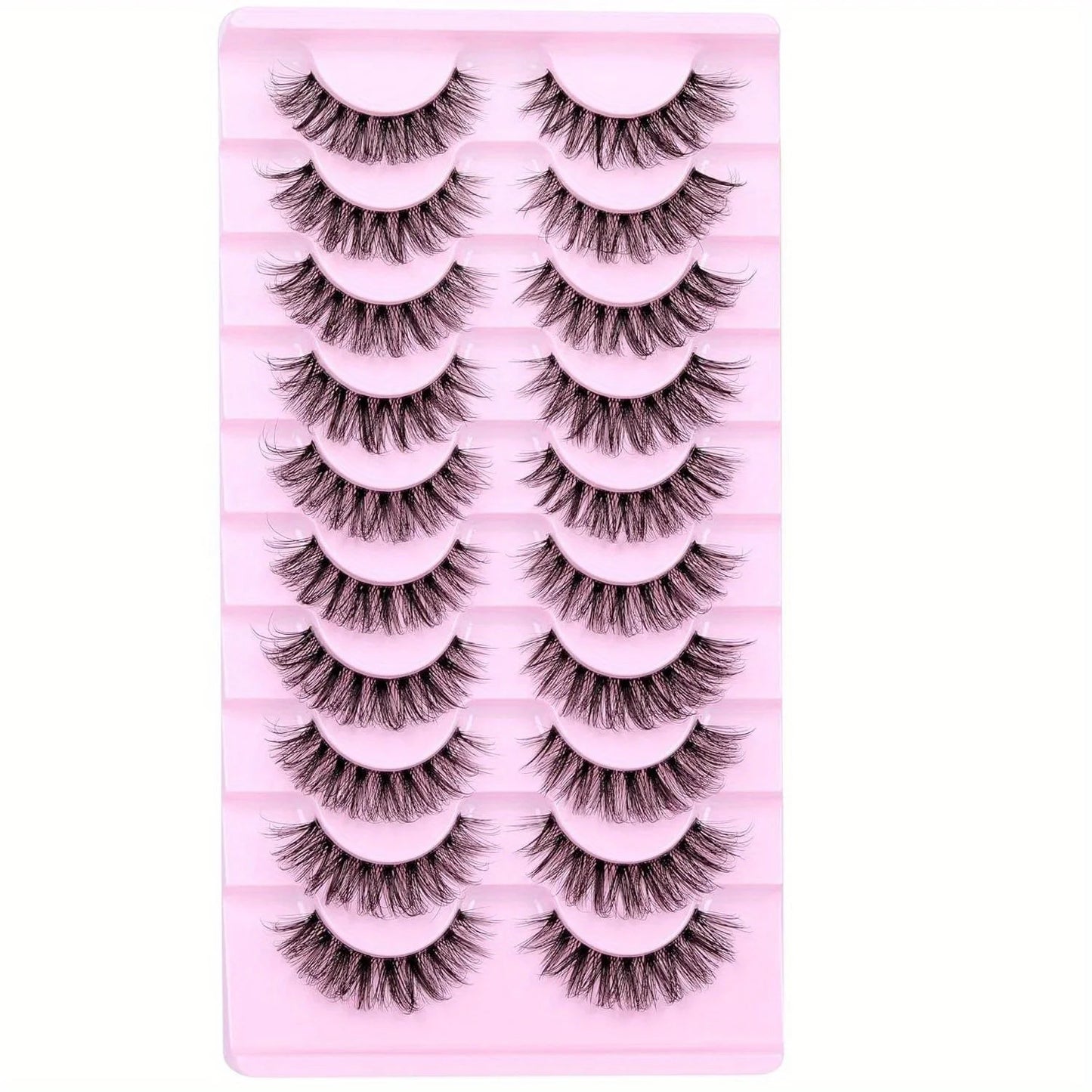 3Boxes(30Pairs) Natural Eyelashes Fluffy Lashes D Curl 3D Volume Wispy False Lashes Strips Perfect for Daily or Special Occasion