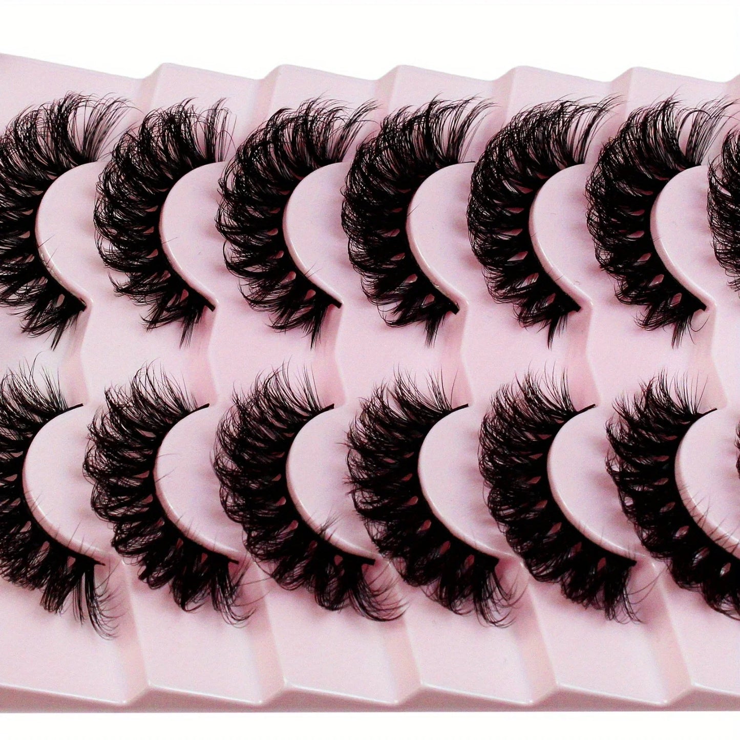 3Boxes(21Pairs) False Eyelashes Wispy Lashes Natural Look Fake Eyelashes Cat Eye Lashes Faux Mink Fluffy Strip False Lashes Pack