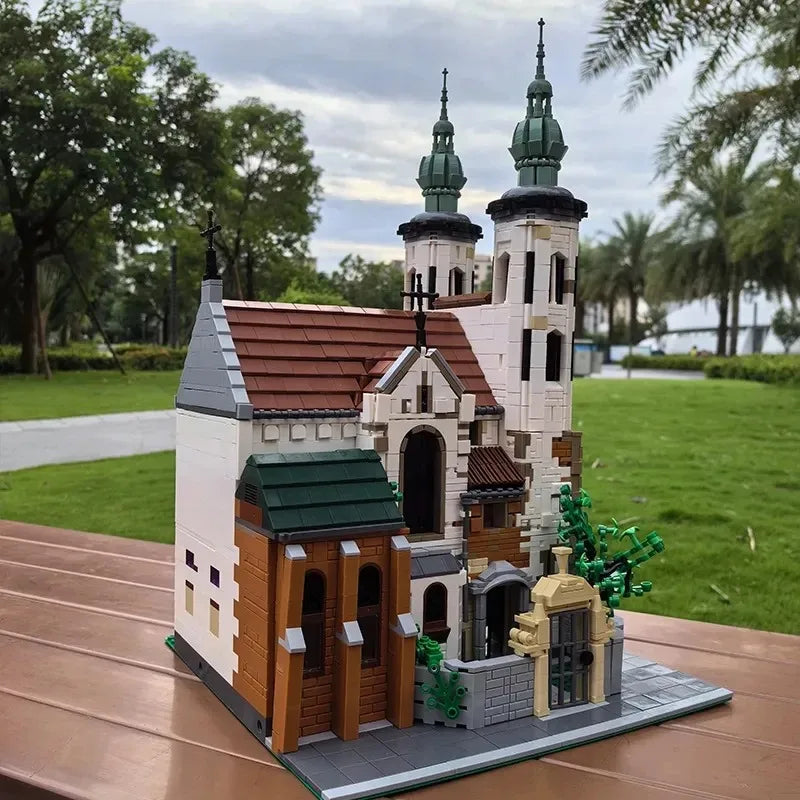 Creative Street Scene Expert MOC 124447 Andrew's Church Model 3056PCS Building Blocks Brick Toys for Boy Children Gift Set