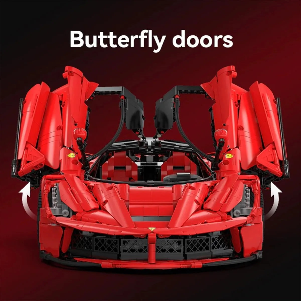 Technical MOC Hypercar Red Racing Car Sportscar Supercar Vehicle Butterfly Door Model 4739PCS Building Blocks Brick Toys Gift