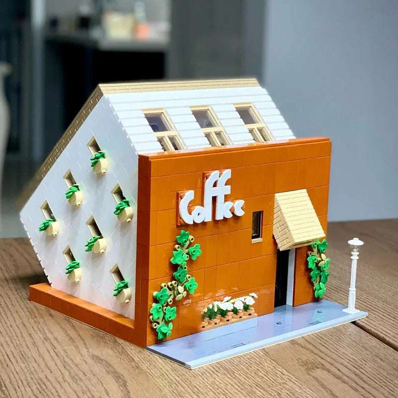 Creative Expert Modular Buildings MOC 10209 Upside Down Cafe coffee Shop Model  3118PCS Building Blocks Brick Toys for Kids Gift