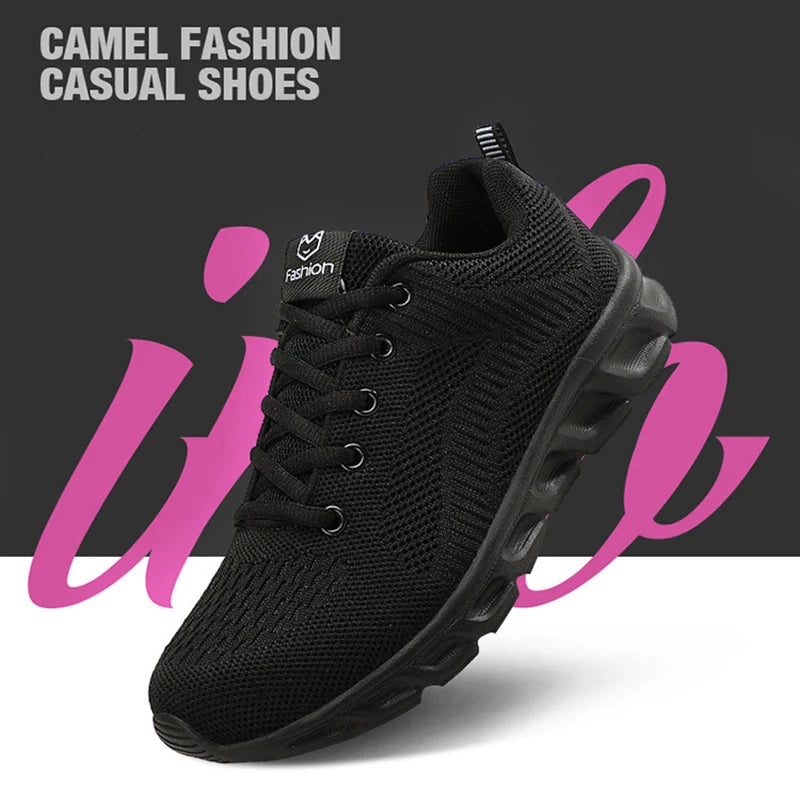 Outdoor Sports Women New Lightweight Soft Sole Spring and Autumn Sneakers Casual Shoes Women's Mesh Comfort Running Shoes