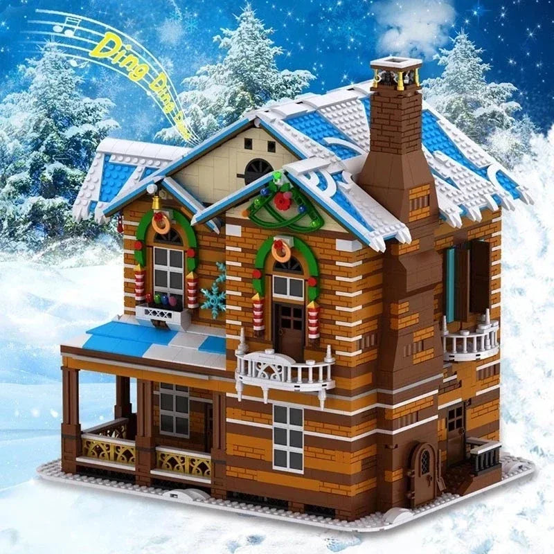 Creative Expert Modular Buildings MOC Christmas House Model 3693PCS Building Blocks Brick Toys for Christmas Day Children Gift