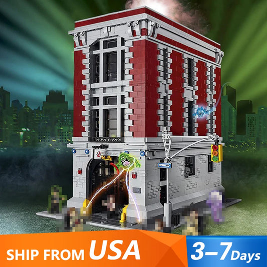 Firehouse Headquarters House Buildings Sets, City Apartment Store Model Modular Buildings Blocks Gift for Adults Kids 4634 PCS