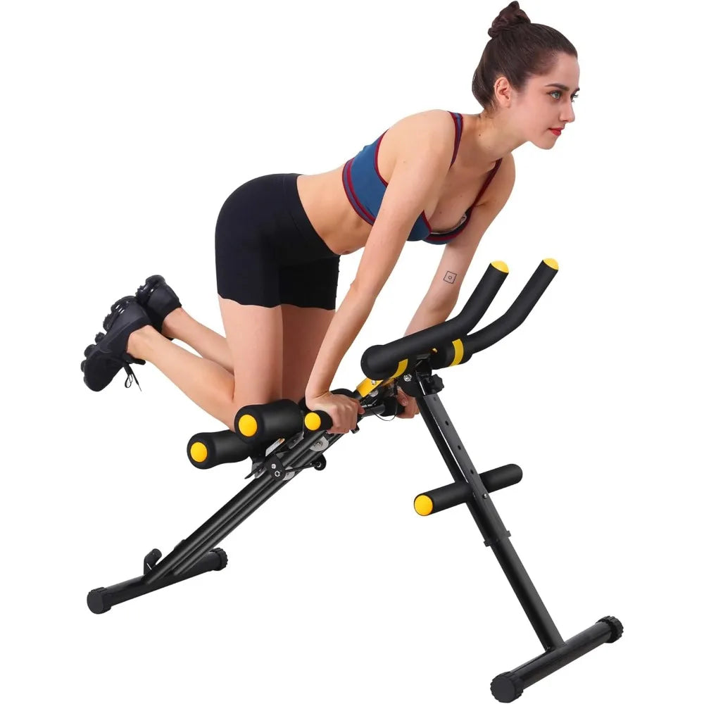 Foldable Ab Fitness Machine Core Trainer Equipment Height Adjustable Horse Riding Machine Thighs Buttocks Shaper