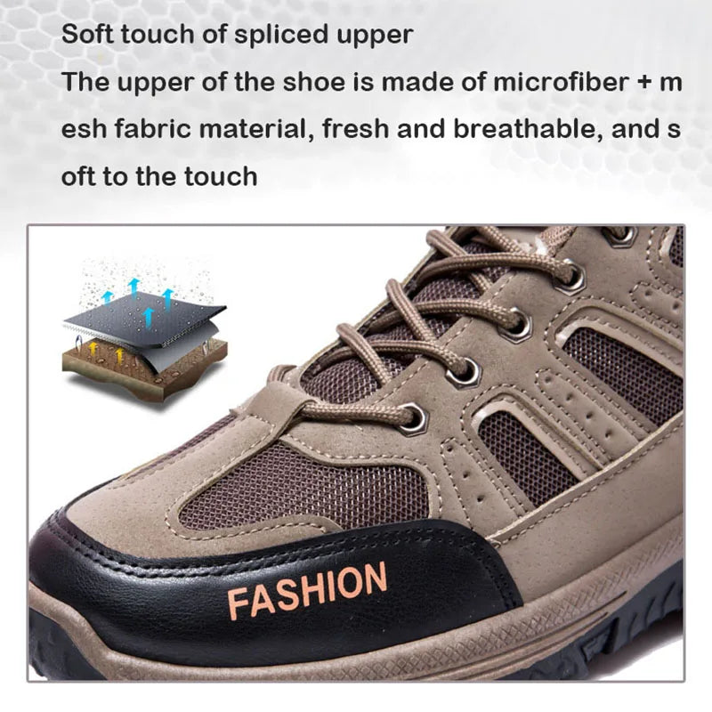 Oulylan Men Shoes Breathable Non Slip Outdoor Hiking Shoes Mountain Climbing Sport Male Hunting Trekking Sneaker for Men