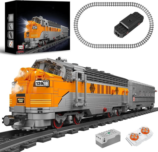 Trains MOC USA EMD F7 WP Diesel Locomotive Remote Control Train Railway Model 1541PCS Building Blocks Brick Puzzle Toys Gift