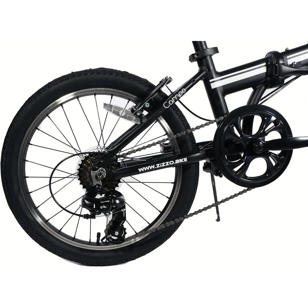 Campo 20 inch Folding Bike with 7-Speed, Adjustable Stem, Light Weight Frame Freight free