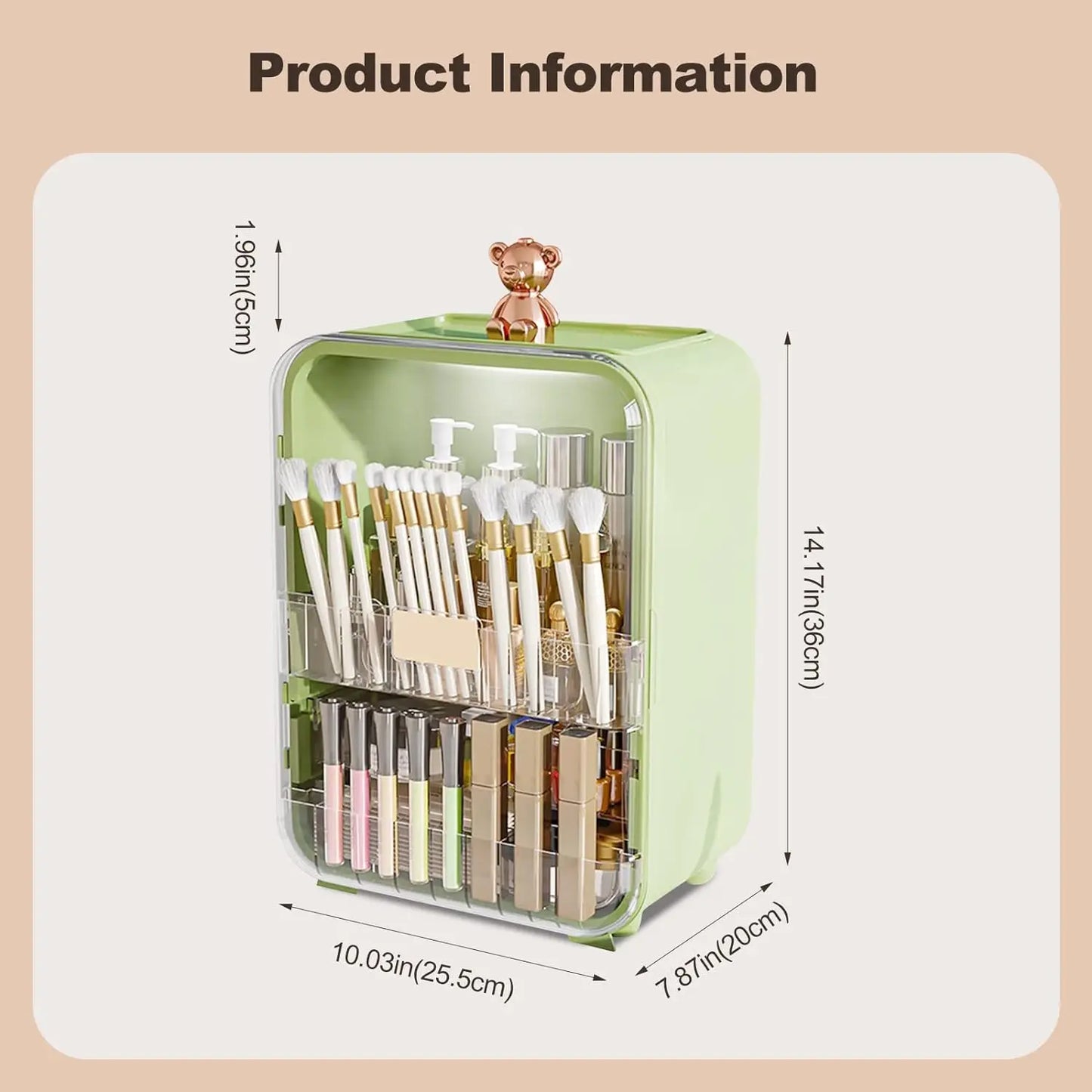 Multi-Function Make Up Case Dustproof Cosmetic Storage Box, Cosmetics Skin Care Products Jewel